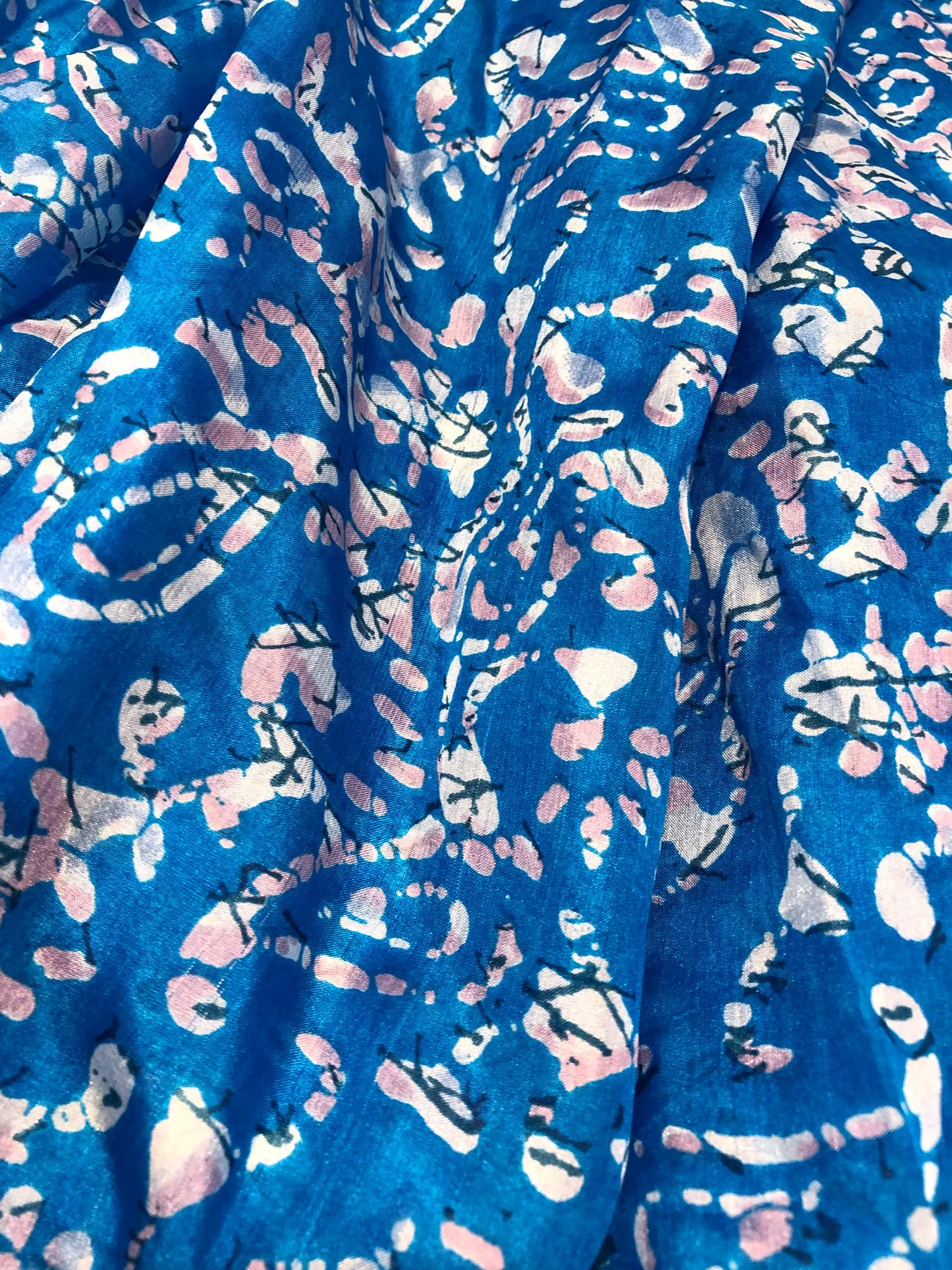 100% Natural Silk Printed XL Foulard ref-rfxlfs0006