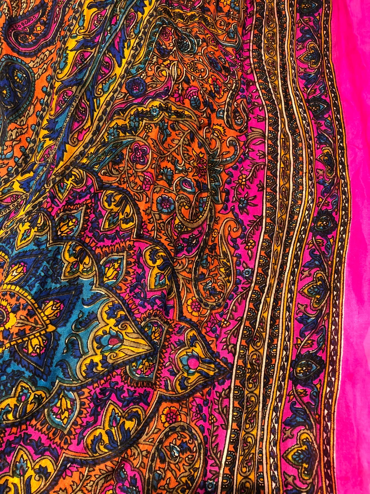 100% Natural Silk Printed XL Foulard ref-rfxlfs0016
