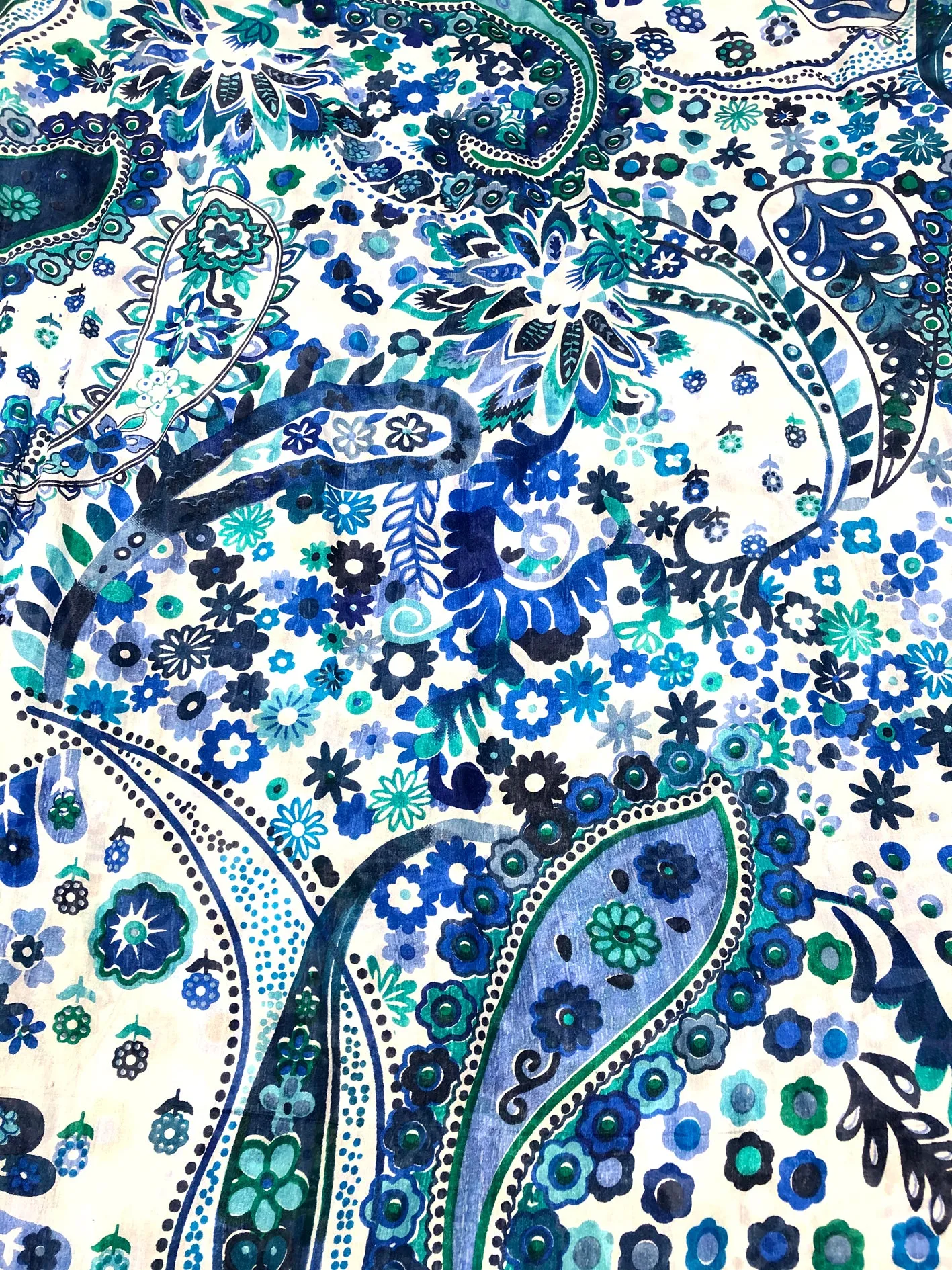 100% Natural Silk Printed XL Foulard ref-rfxlfs0038