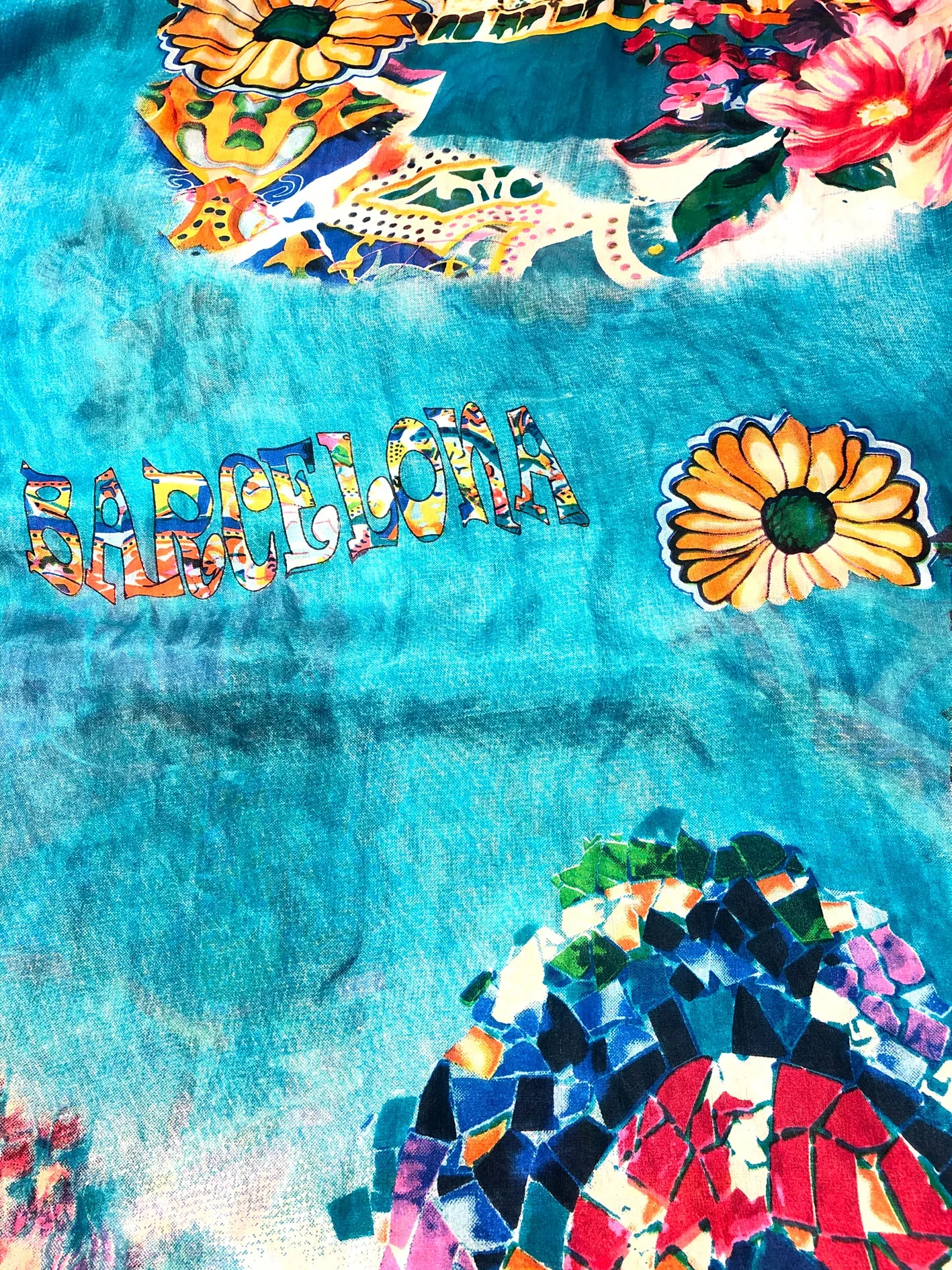 100% Natural Silk Printed XL Foulard ref-rfxlfs0057
