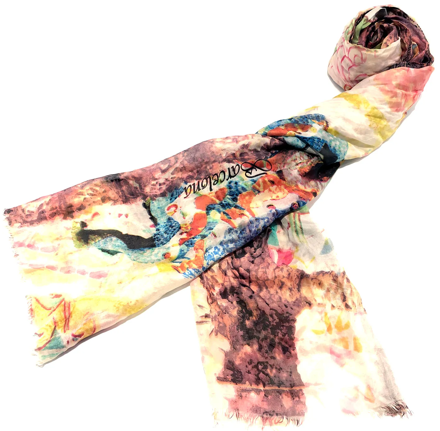100% Natural Silk Printed XL Foulard ref-rfxlfs0058