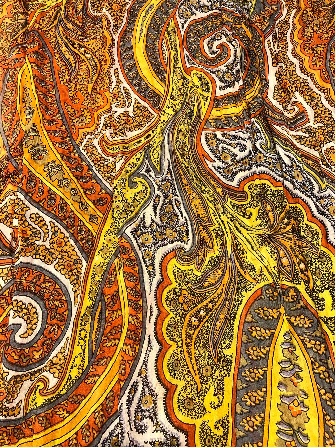 100% Natural Silk Printed XL Foulard ref-rfxlfs0071