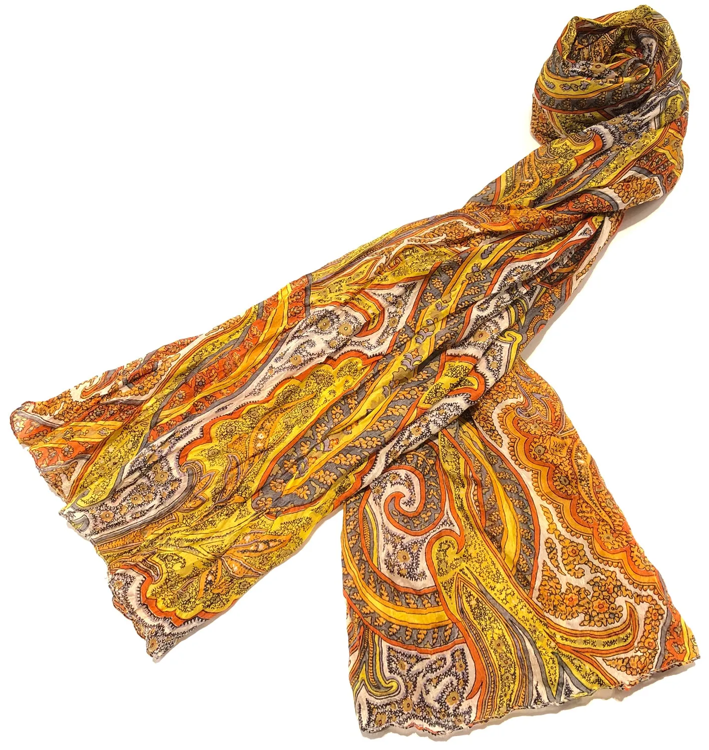 100% Natural Silk Printed XL Foulard ref-rfxlfs0071