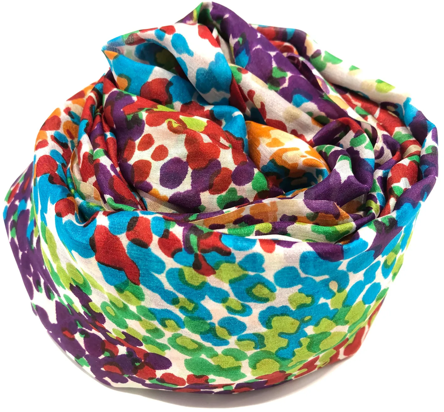100% Natural Silk Printed XL Foulard ref-rfxlfs0088