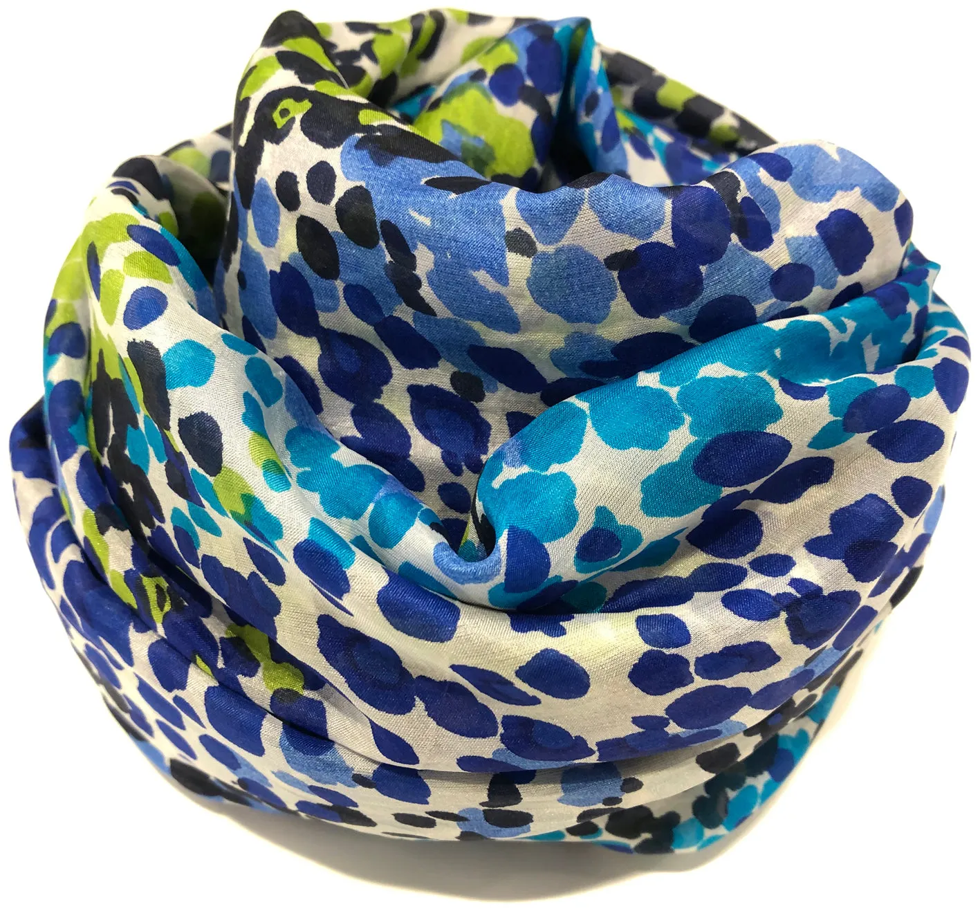 100% Natural Silk Printed XL Foulard ref-rfxlfs0089