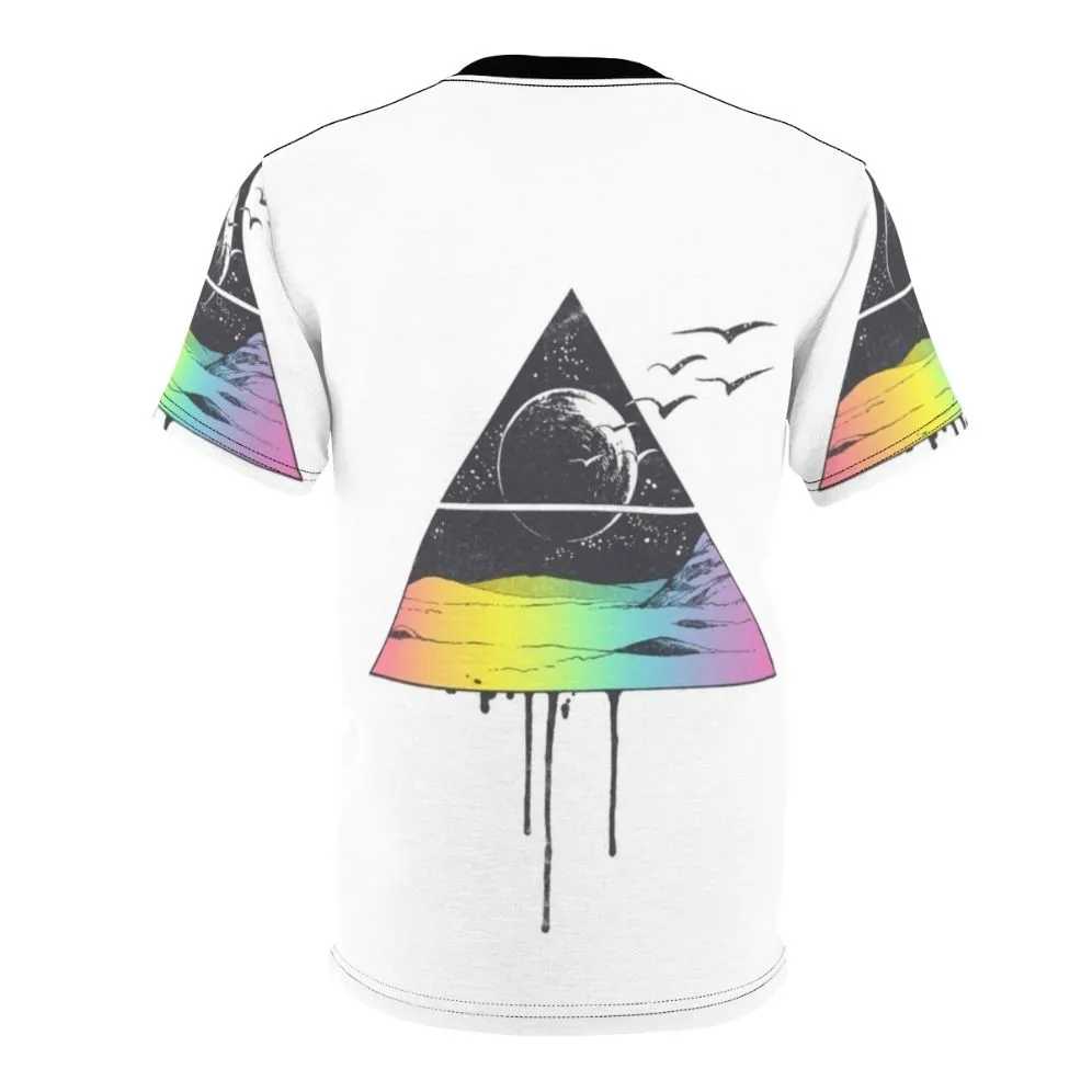 Abstract Birds and Cosmic Space T-Shirt for Music Lovers