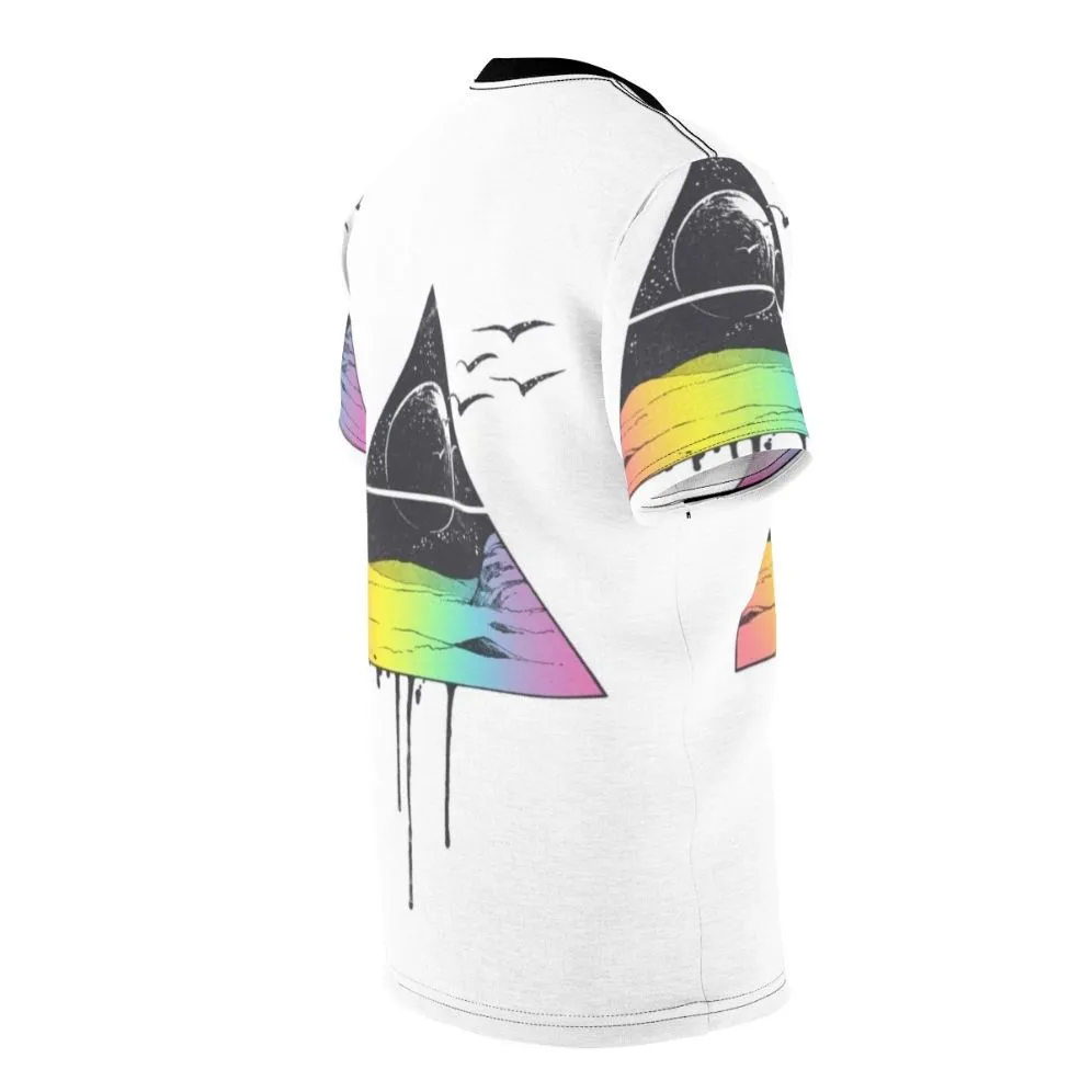 Abstract Birds and Cosmic Space T-Shirt for Music Lovers