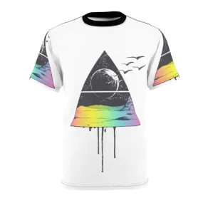 Abstract Birds and Cosmic Space T-Shirt for Music Lovers