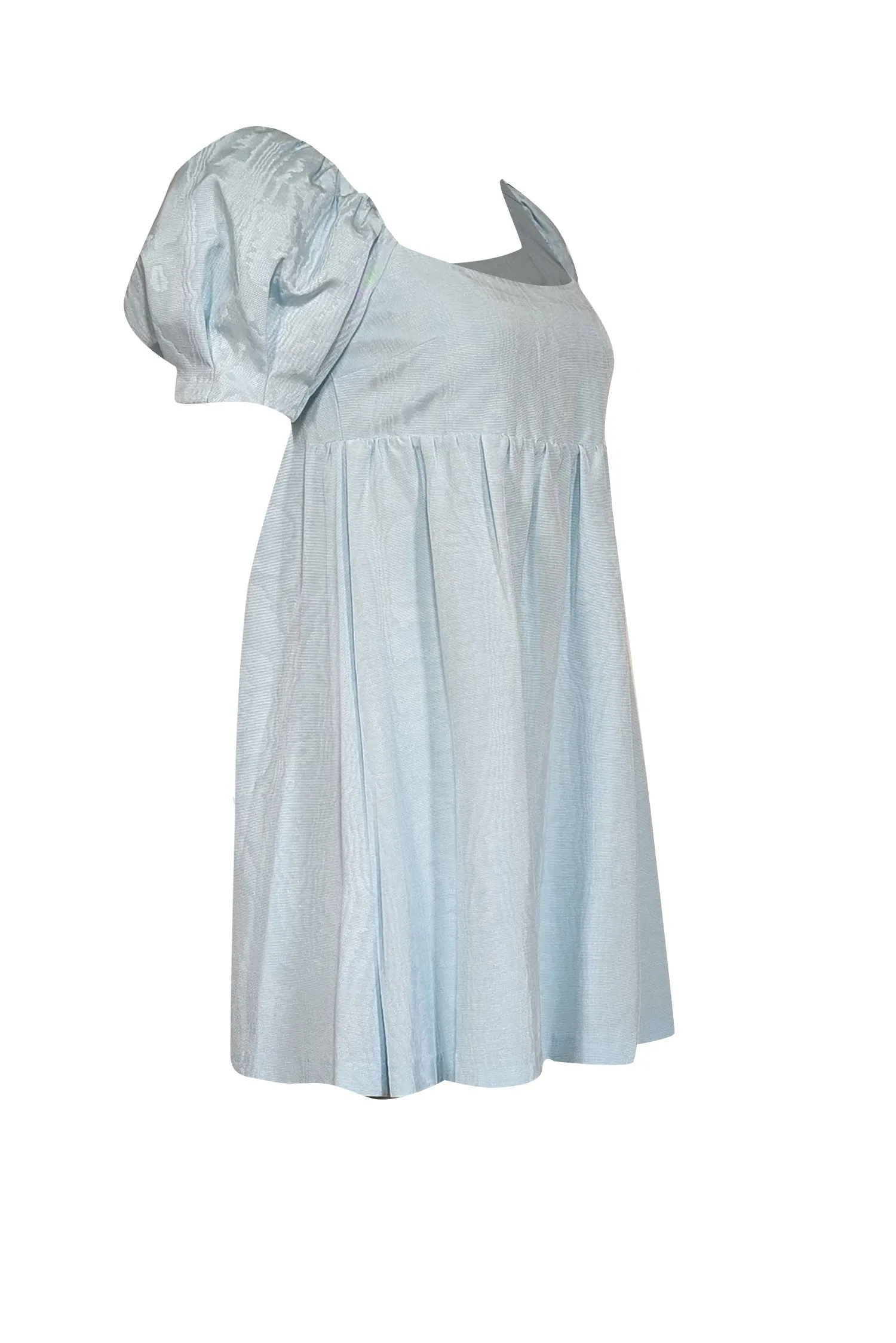 Alice & Olivia - Light Blue Puff Sleeve Babydoll Dress Sz 4