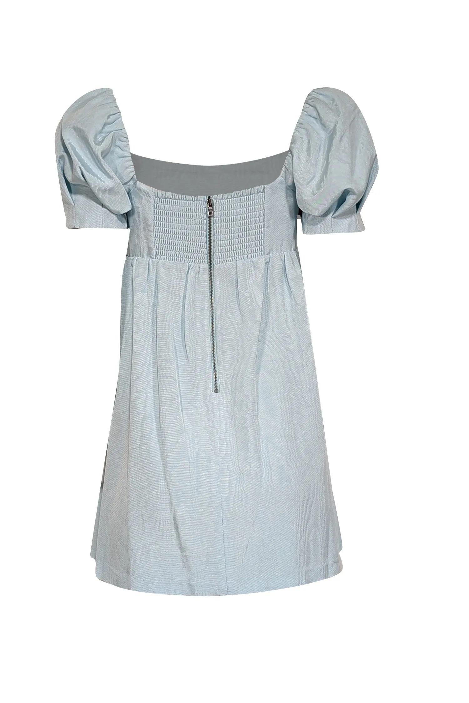 Alice & Olivia - Light Blue Puff Sleeve Babydoll Dress Sz 4