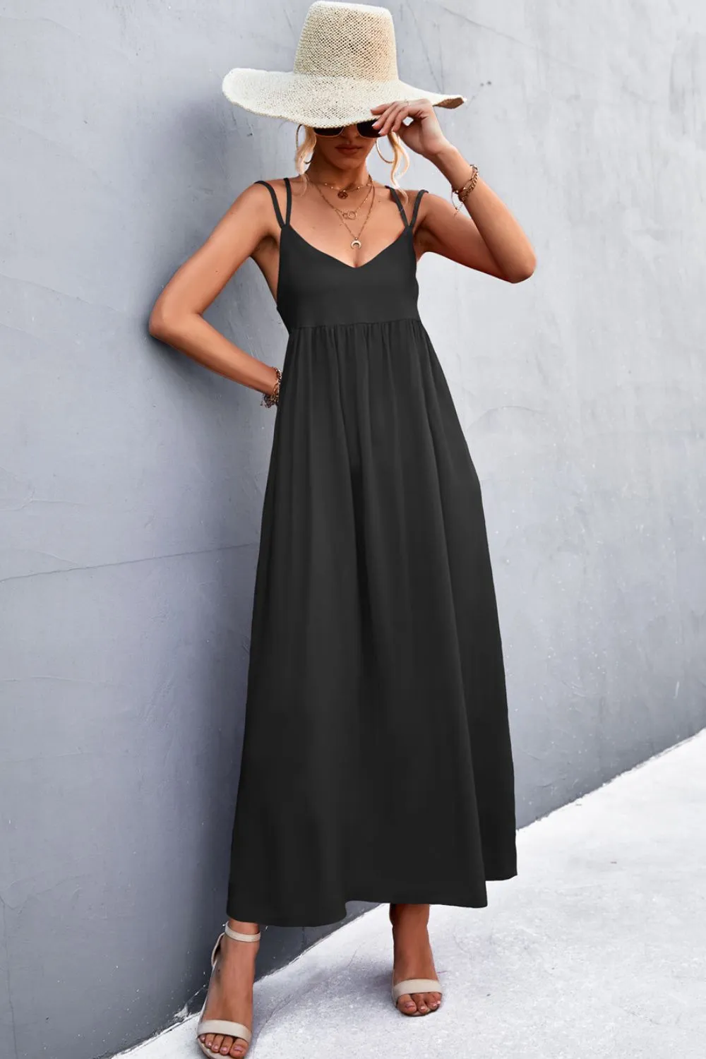 *APP EXCLUSIVE* Double Strap Tie Back Dress