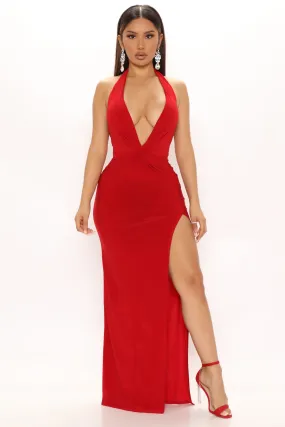 Asking You Out Maxi Dress - Burgundy