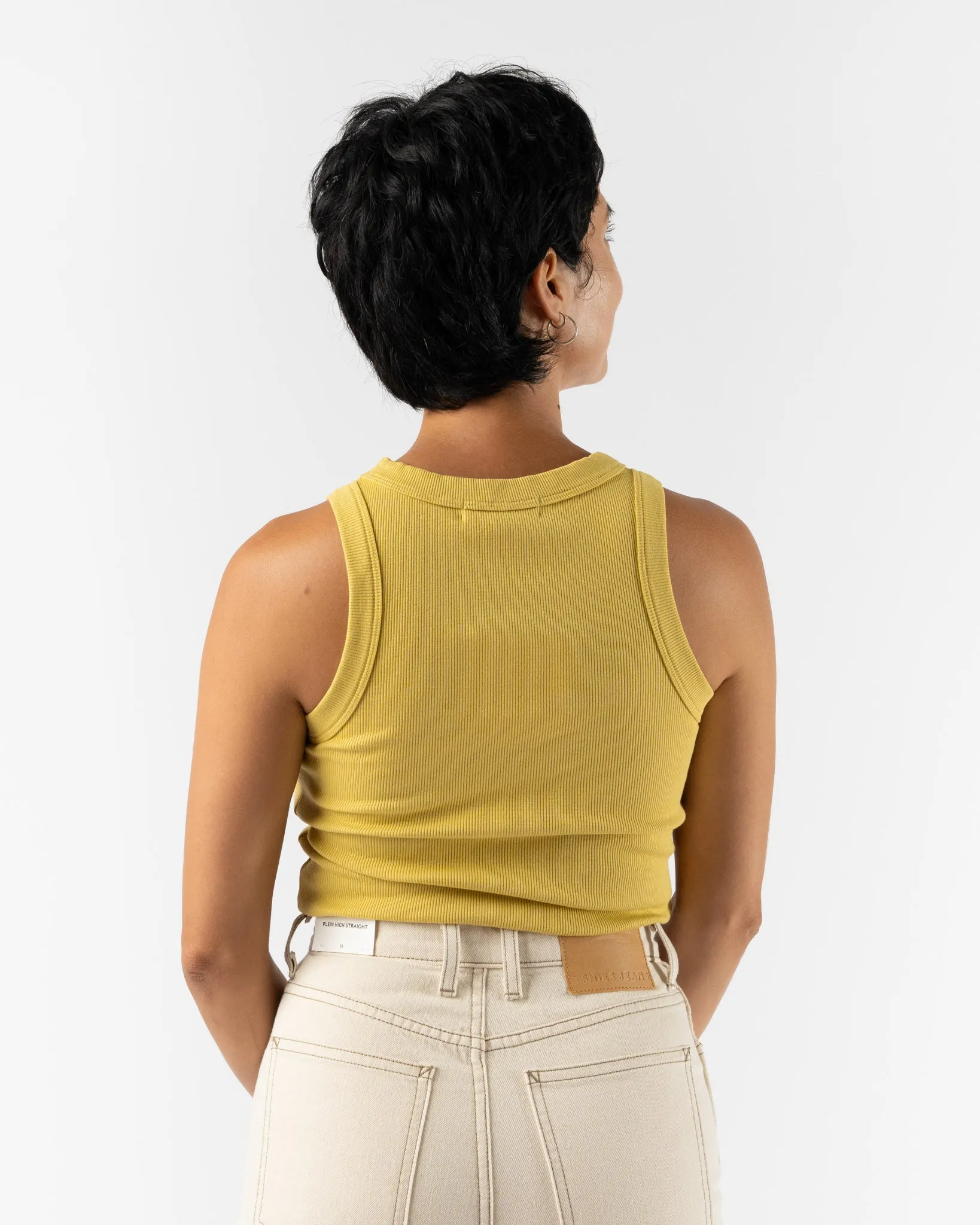 B Sides Rib Tank in Daphne Overdye