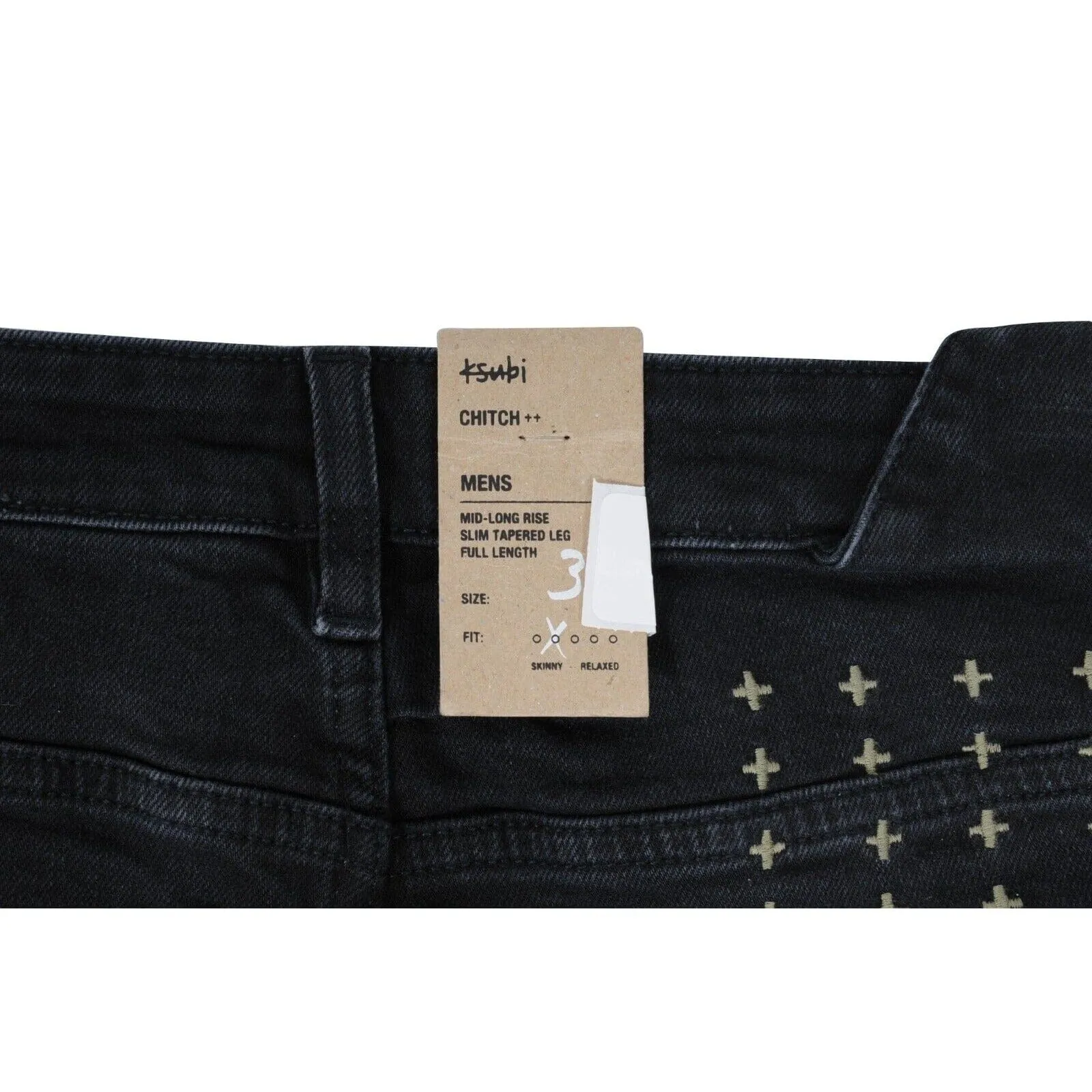 Black Chitch Ether Trashed Patched Distressed Denim