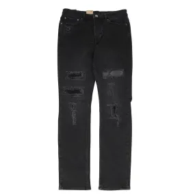 Black Chitch Ether Trashed Patched Distressed Denim