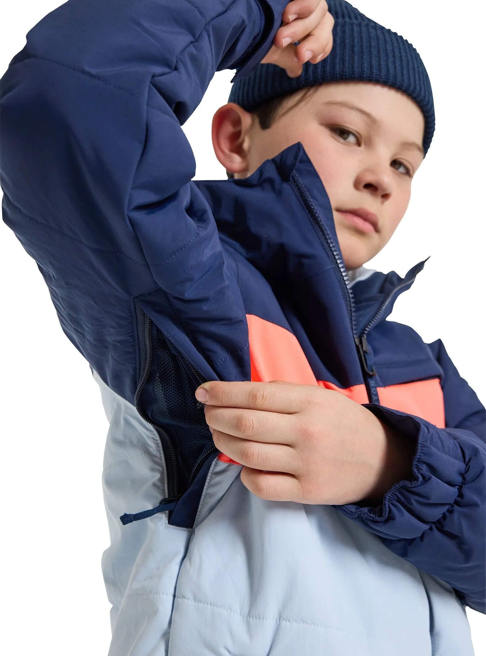 BURTON Boys Ropedrop Snowboard Jacket Dress Blue/Ballad Blue/Tetra Orange 2023