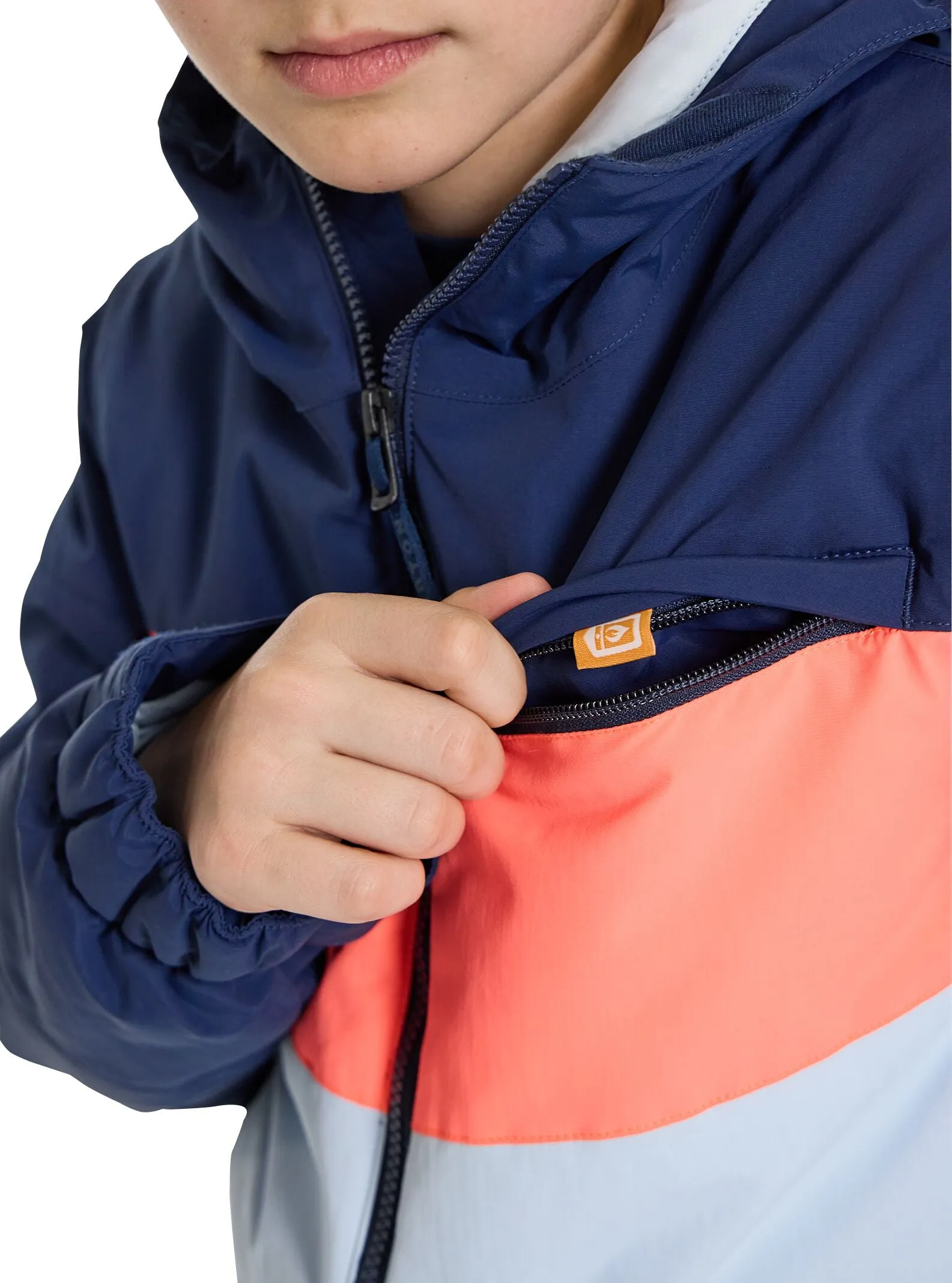 BURTON Boys Ropedrop Snowboard Jacket Dress Blue/Ballad Blue/Tetra Orange 2023