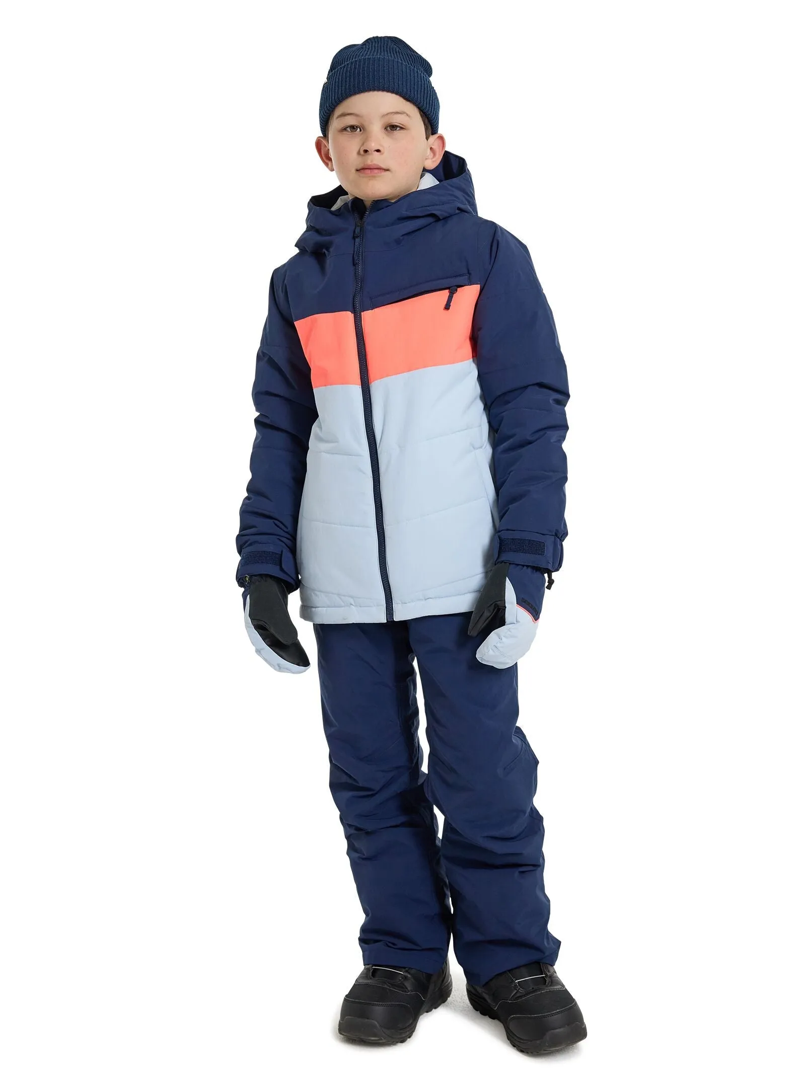 BURTON Boys Ropedrop Snowboard Jacket Dress Blue/Ballad Blue/Tetra Orange 2023