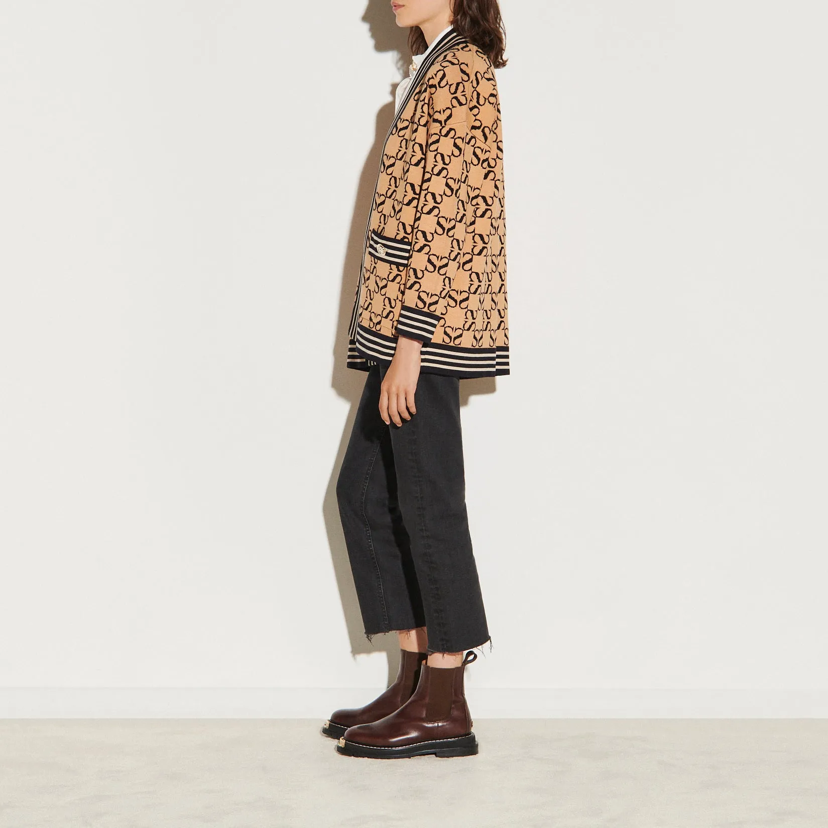 Cardigan oversize réversible