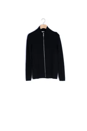 Cardigan zippé en laine
