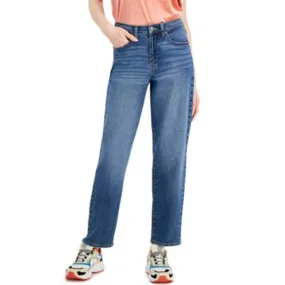 Celebrity Pink Juniors Medium Wash Tordino High Rise Relaxed Straight Jeans