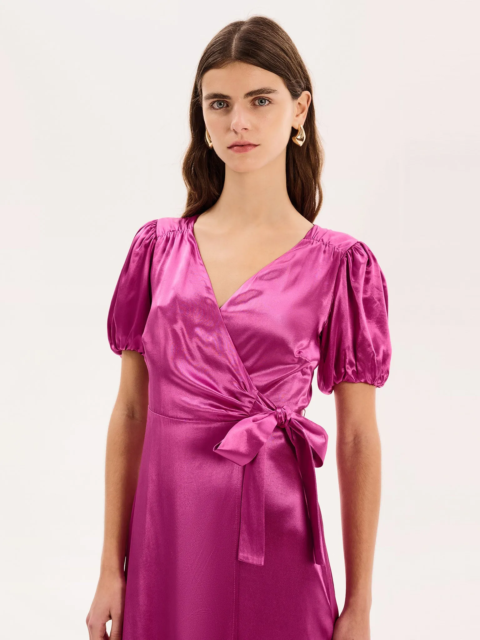 Citrine Dress in Magenta