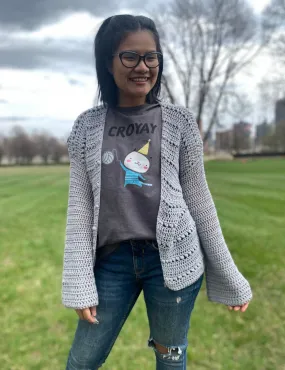 Crochet cardigan pattern. PDF file, photo tutorial and video tutorial sizes XS-XXL, crochet  pattern, crochet cardigan