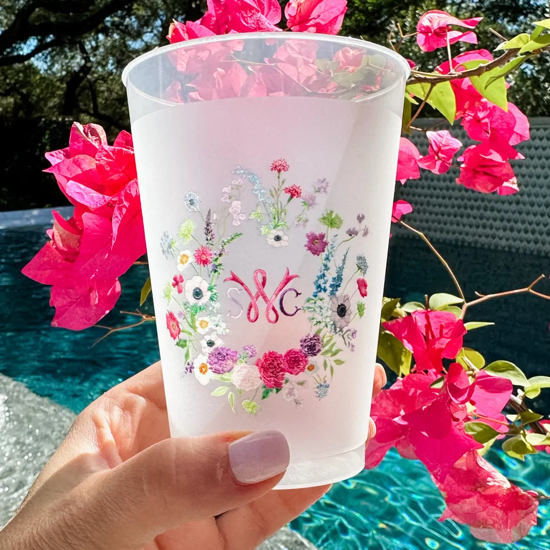 Custom Full Color Floral Shatterproof Cup