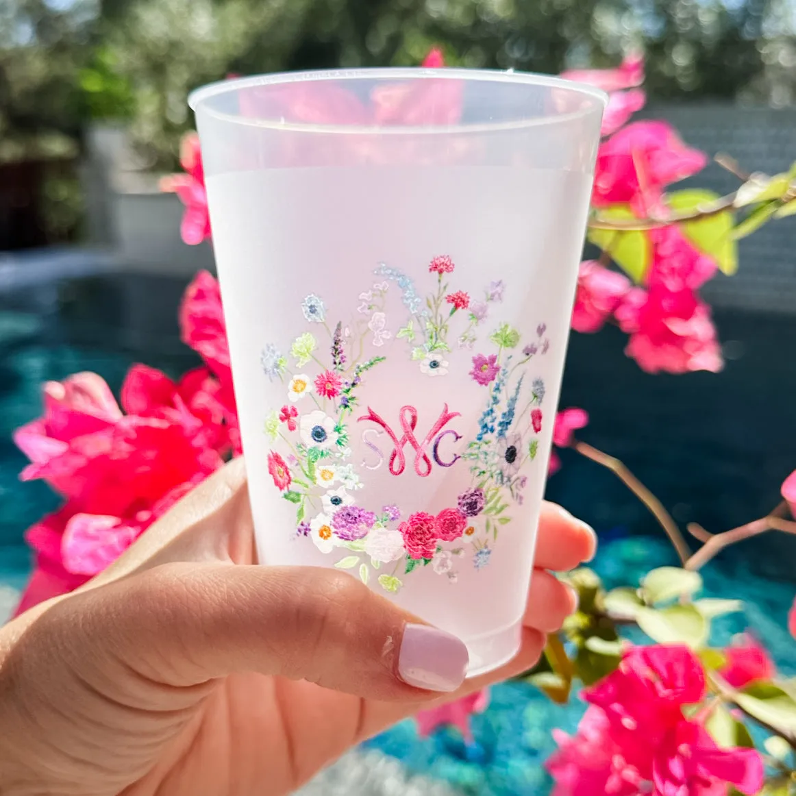 Custom Full Color Floral Shatterproof Cup