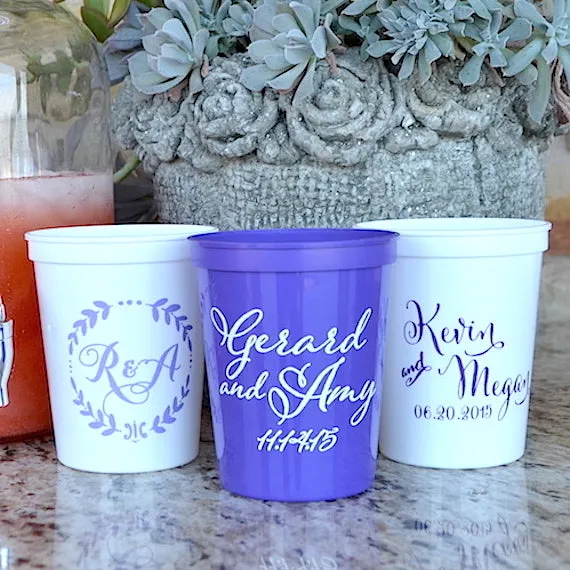 Customized Cheers Y'all Stadium Plastic Cups