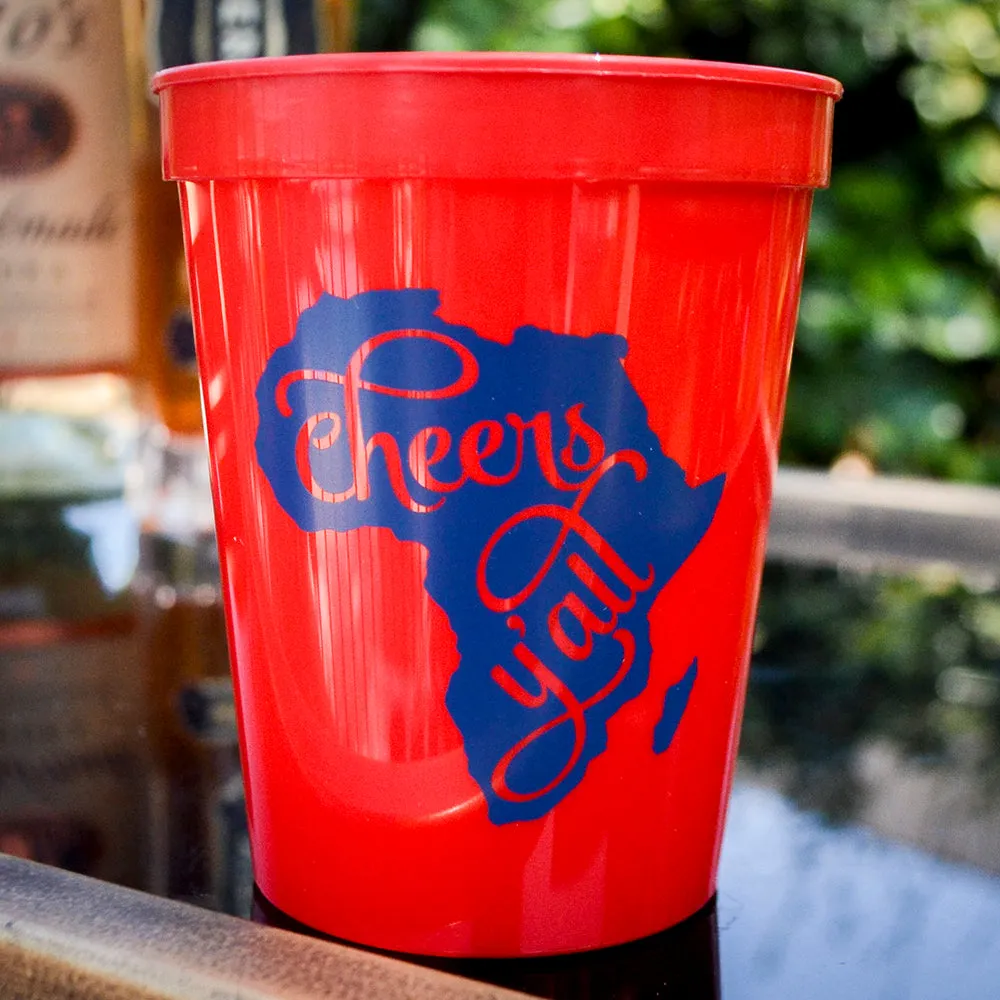 Customized Cheers Y'all Stadium Plastic Cups