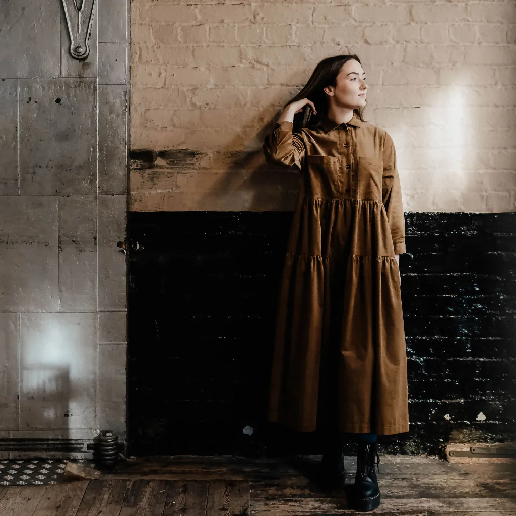 Dorothy Dress In Doe Needlecord