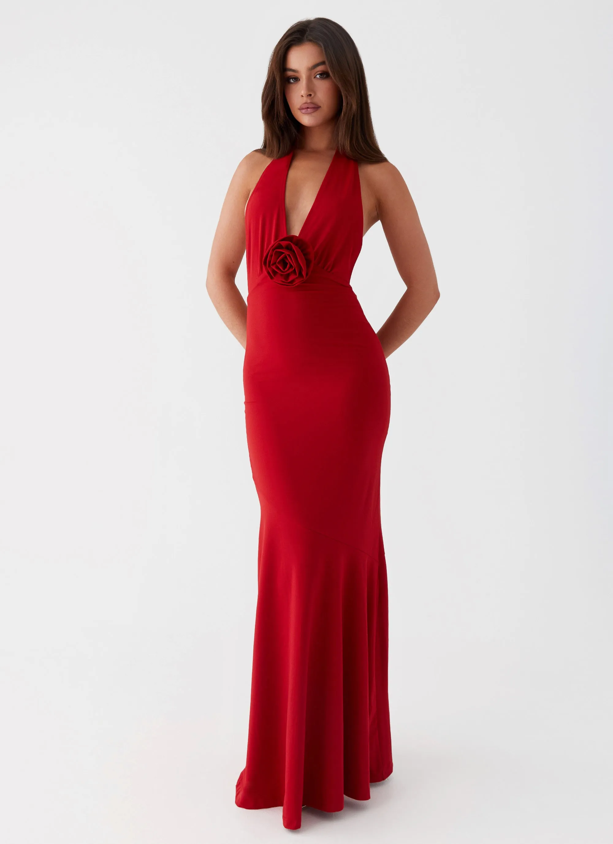 Eliza Rose Maxi Dress - Red