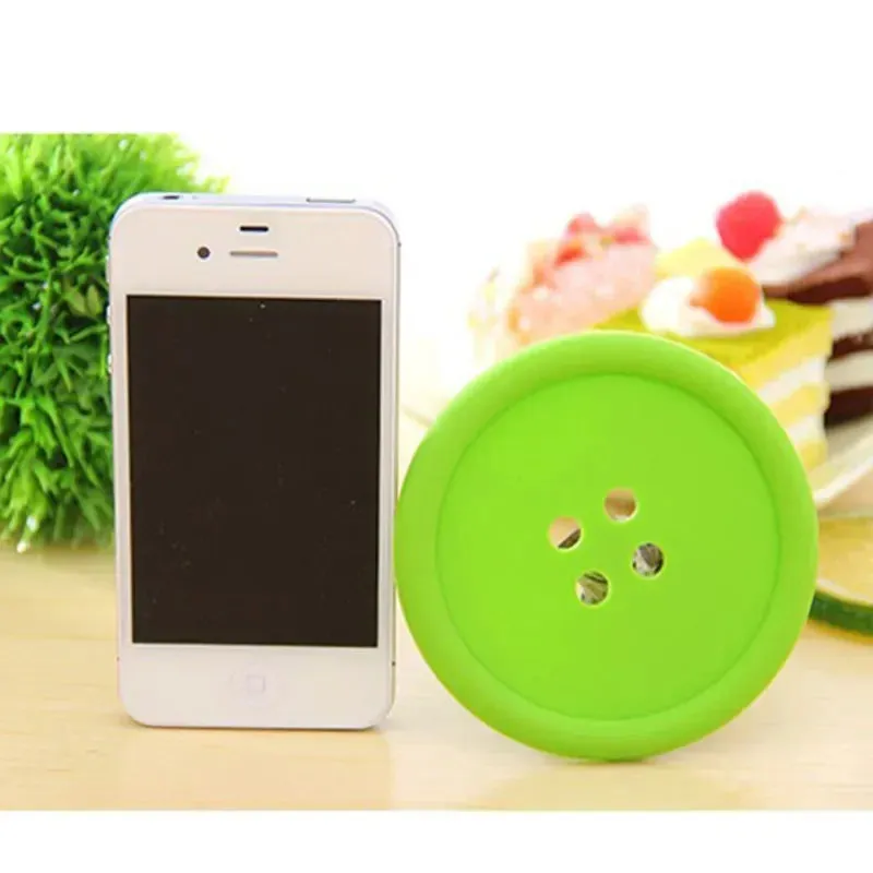 Funki Buys | Coasters | Button Shaped Silicone Coasters 5 Pcs