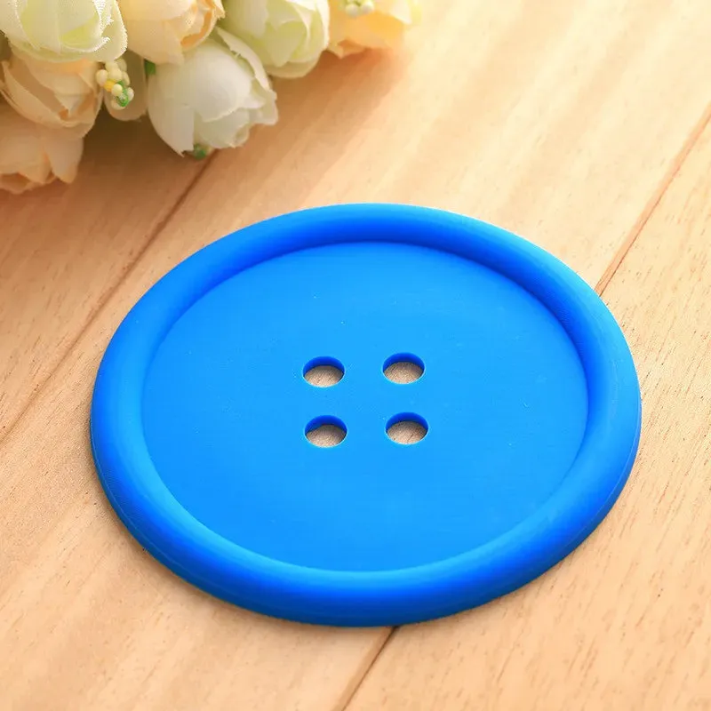 Funki Buys | Coasters | Button Shaped Silicone Coasters 5 Pcs