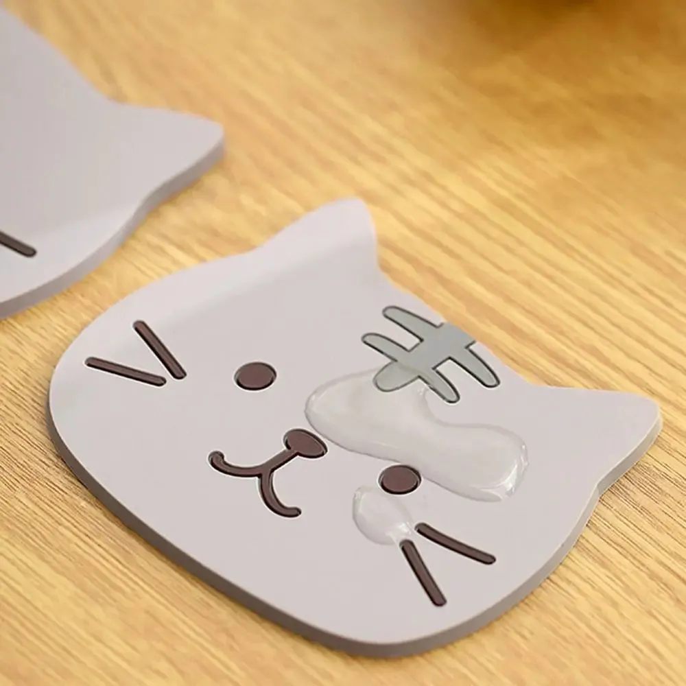 Funki Buys | Coasters | Cartoon Cat Silicone Drink Mats 5 Pcs