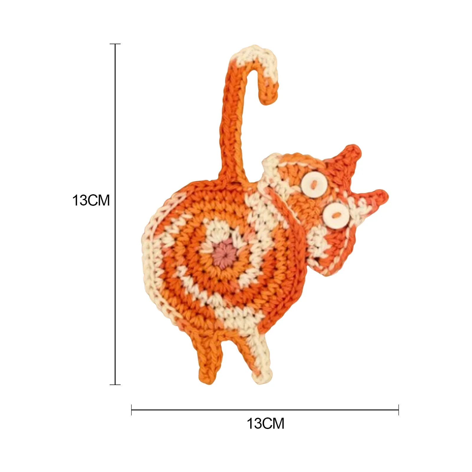 Funki Buys | Coasters | Cat Butt Crochet Drink Coaster Set 4 Pcs
