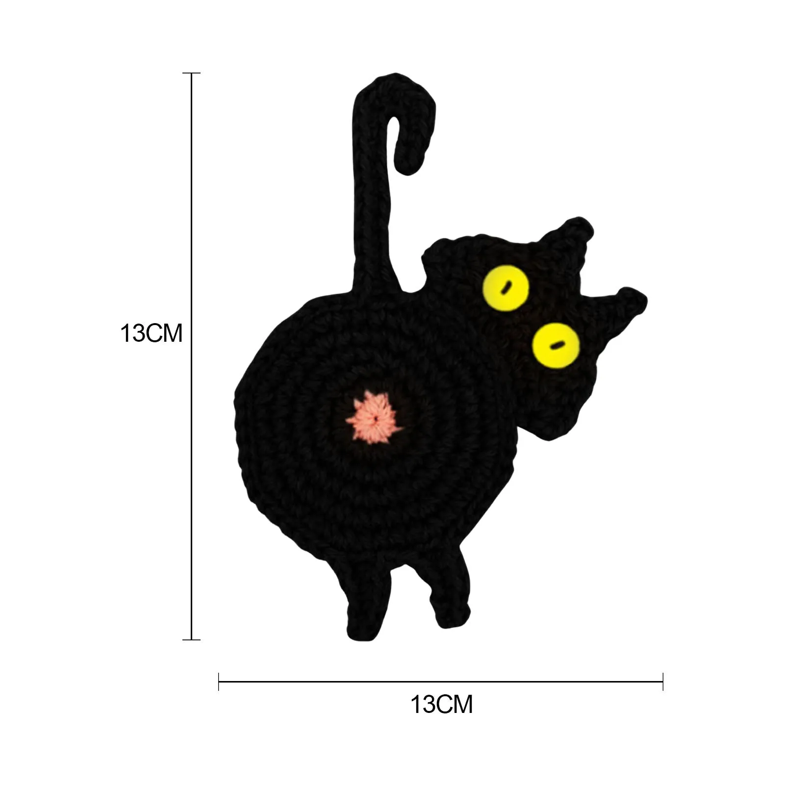 Funki Buys | Coasters | Cat Butt Crochet Drink Coaster Set 4 Pcs