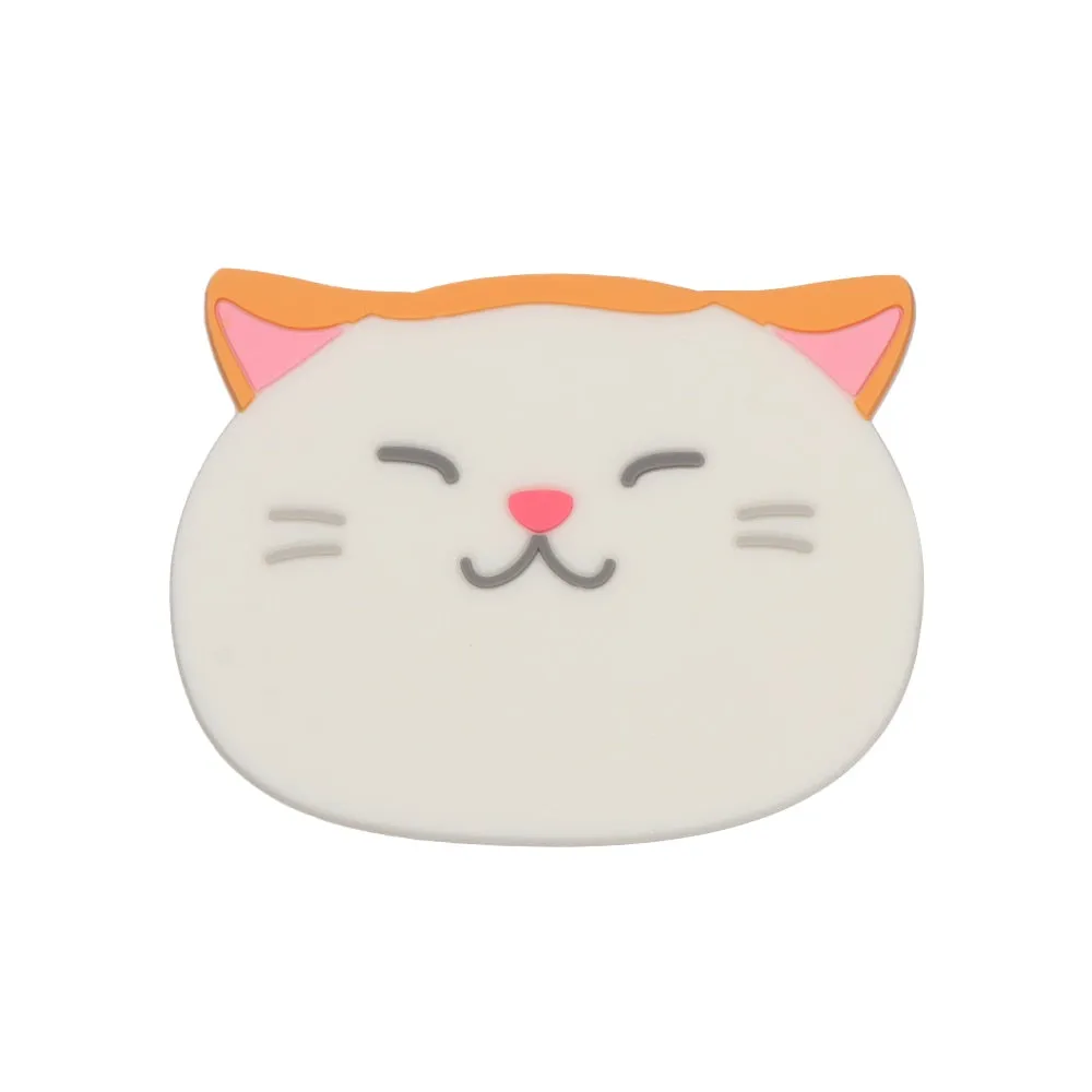 Funki Buys | Coasters | Cute Cartoon Cat Face Cup Mats 6 Pcs