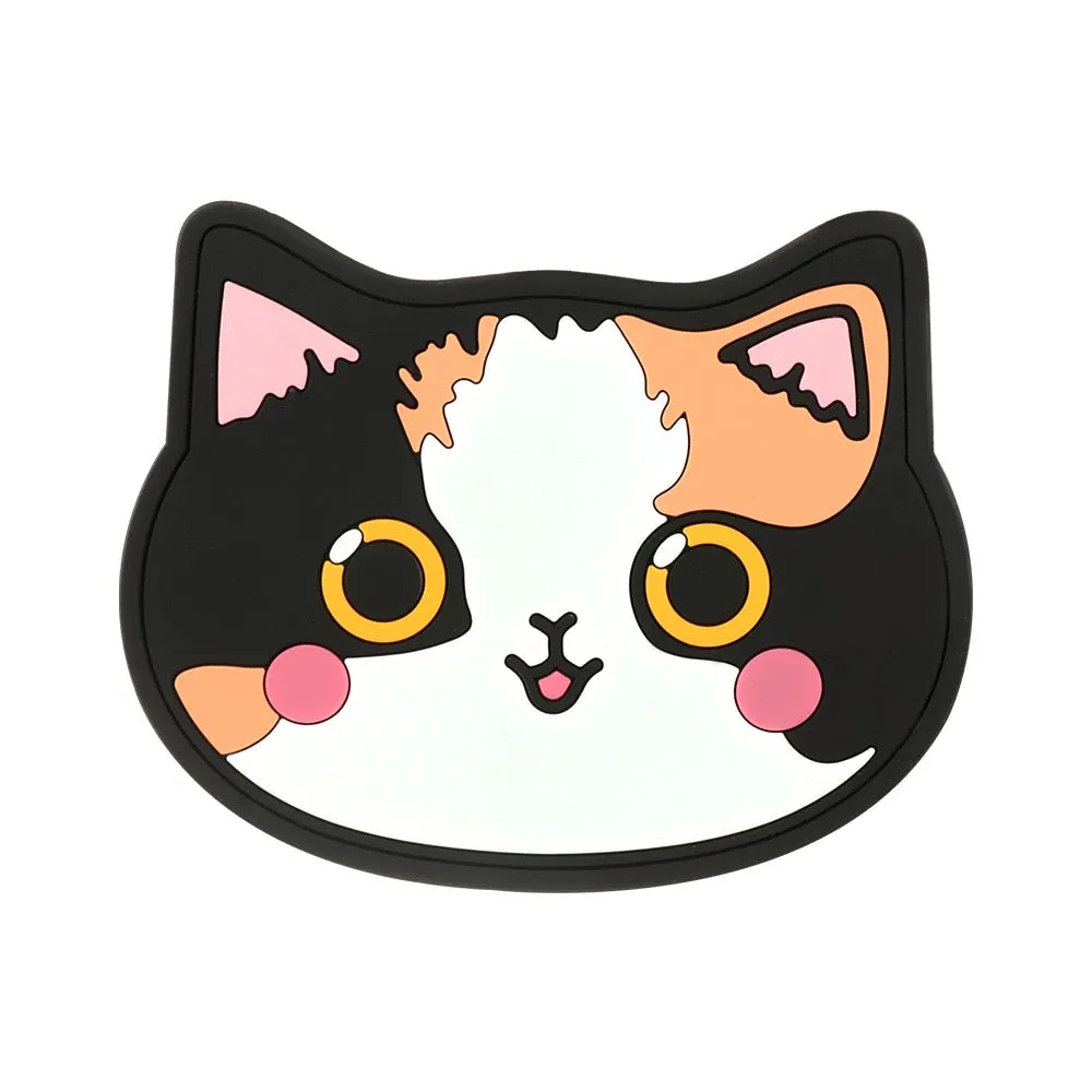 Funki Buys | Coasters | Cute Cartoon Cat Face Cup Mats 6 Pcs