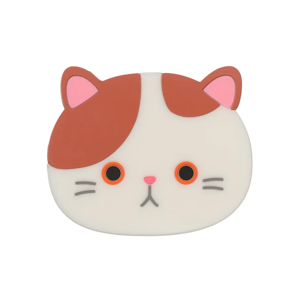 Funki Buys | Coasters | Cute Cartoon Cat Face Cup Mats 6 Pcs