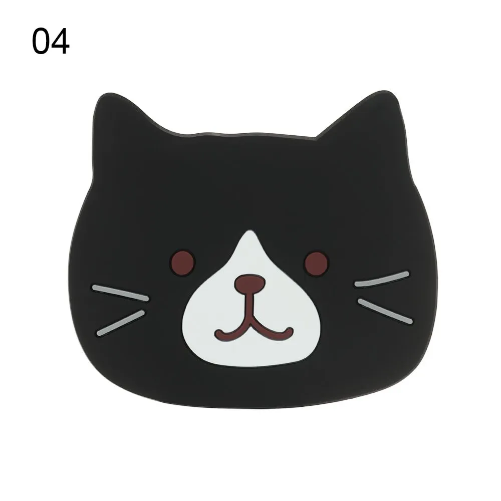 Funki Buys | Coasters | Cute Cartoon Cat Face Cup Mats 6 Pcs