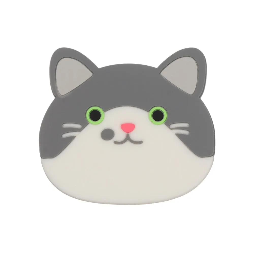 Funki Buys | Coasters | Cute Cartoon Cat Face Cup Mats 6 Pcs