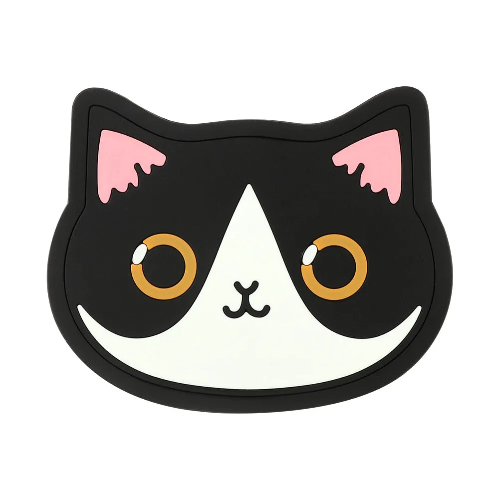 Funki Buys | Coasters | Cute Cartoon Cat Face Cup Mats 6 Pcs
