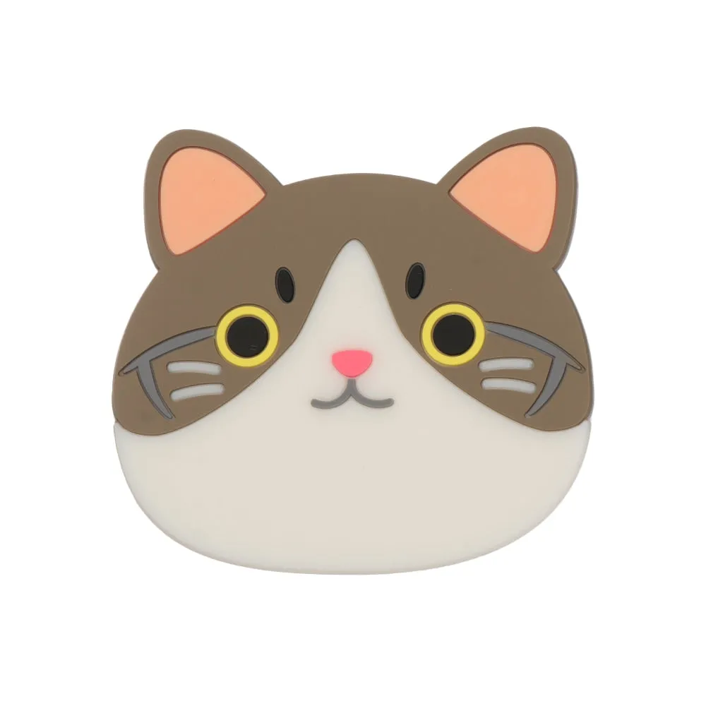 Funki Buys | Coasters | Cute Cartoon Cat Face Cup Mats 6 Pcs