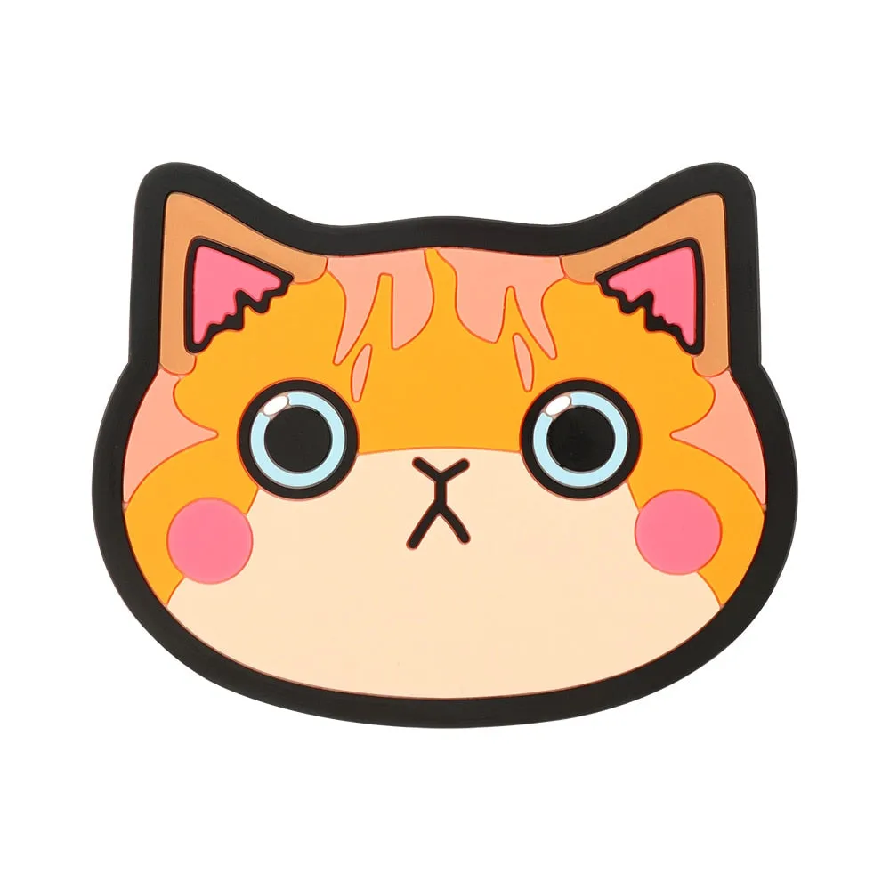 Funki Buys | Coasters | Cute Cartoon Cat Face Cup Mats 6 Pcs