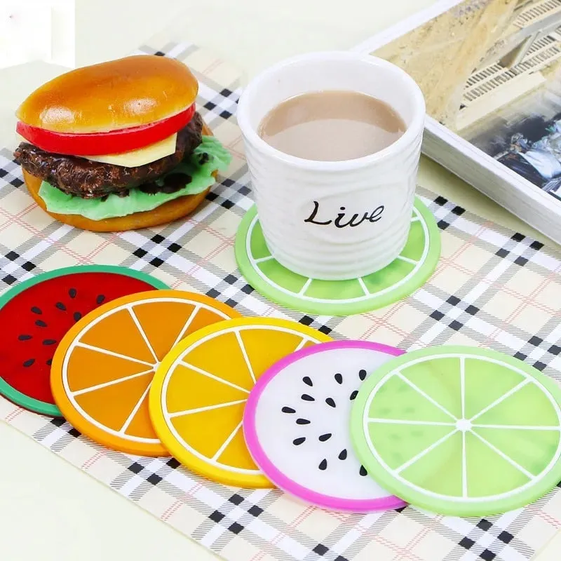 Funki Buys | Coasters | Fruit Design Drink Mats 6 | 7 Pcs Sets
