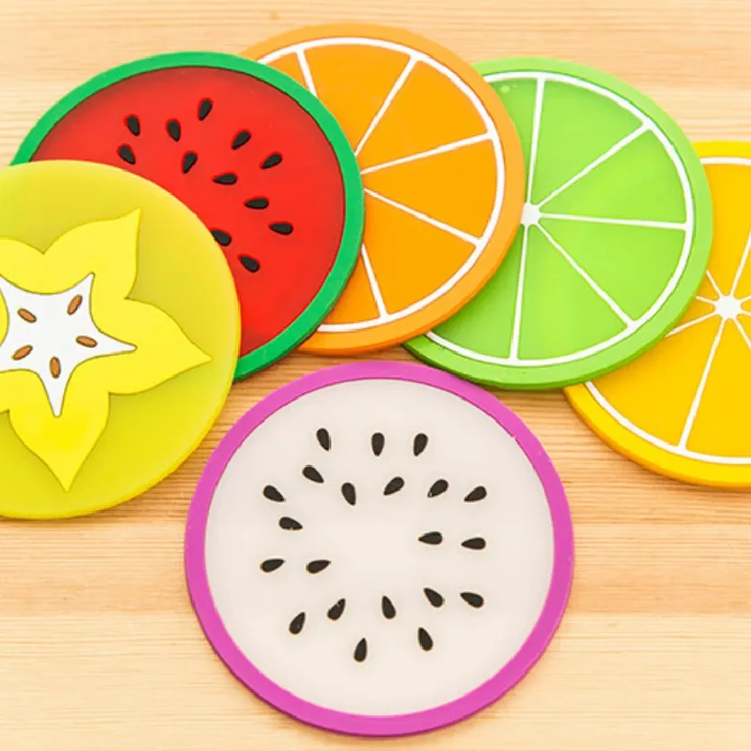 Funki Buys | Coasters | Fruit Design Drink Mats 6 | 7 Pcs Sets