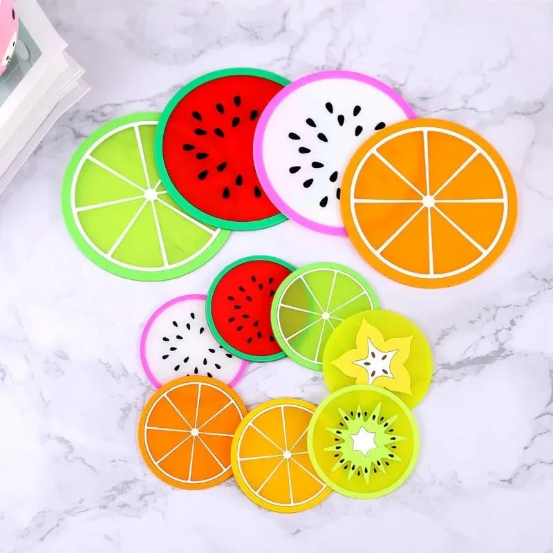 Funki Buys | Coasters | Fruit Design Drink Mats 6 | 7 Pcs Sets