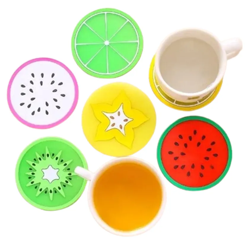 Funki Buys | Coasters | Fruit Design Drink Mats 6 | 7 Pcs Sets